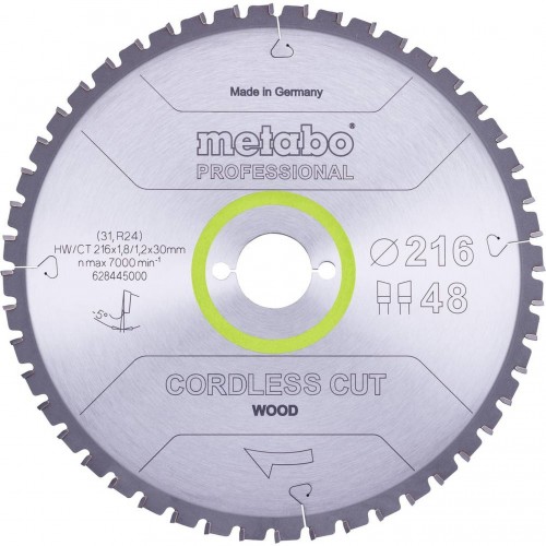 Metabo Cordless Cut Wood pílový kotúč 216 x 30 x 1.2 mm 628445000